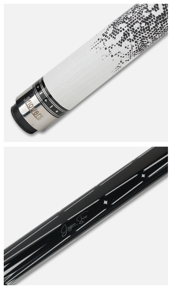JFlowers MVP - White Lizard Wrap Pool Cue