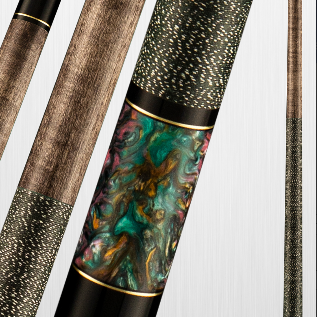 Viking Bedlam BE0111C Curly Maple Cue, Galaxy Shimmer Sleeve