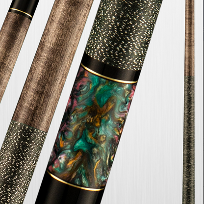 Viking Bedlam BE0111C Curly Maple Cue, Galaxy Shimmer Sleeve