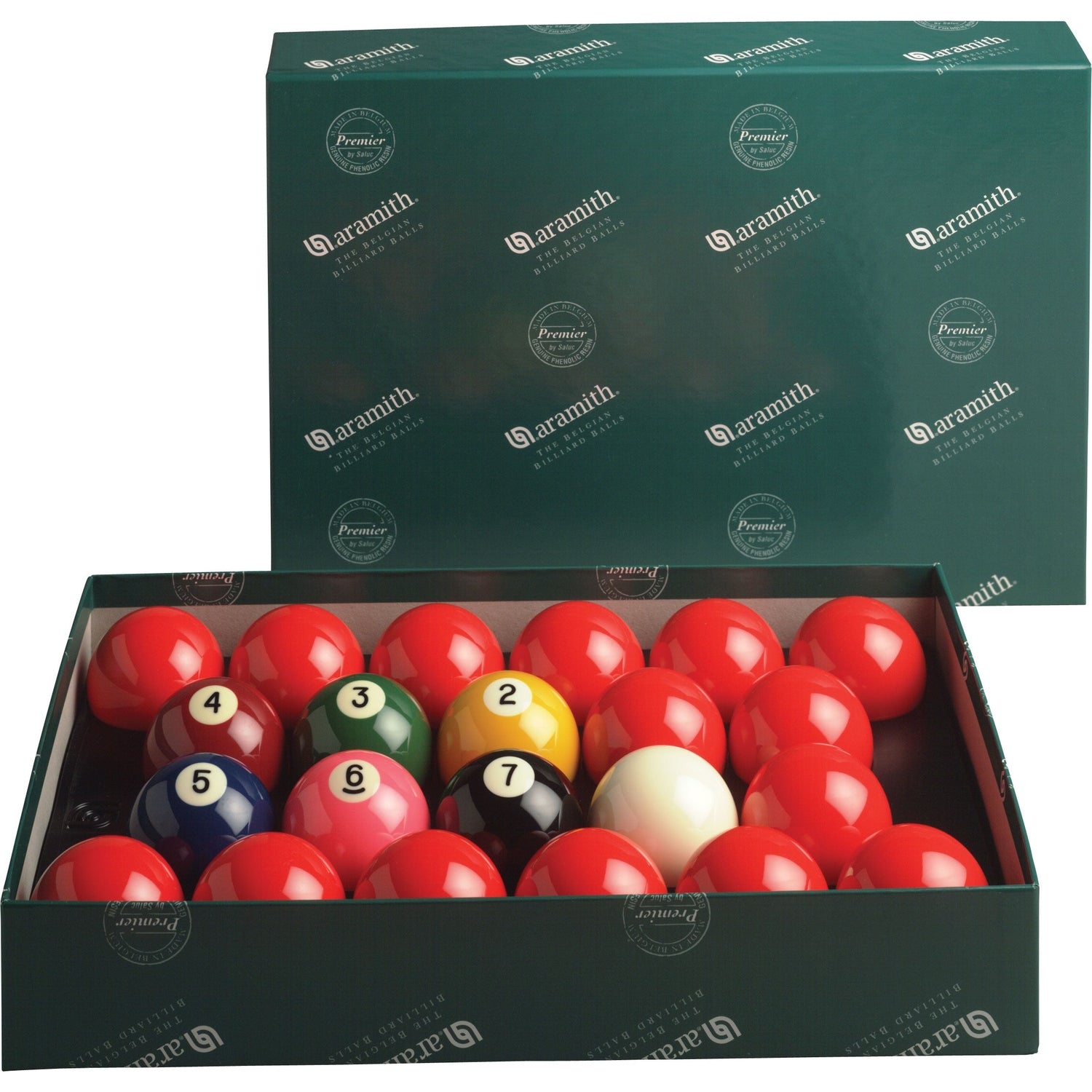 2 1/4 Aramith Numbered Snooker Set