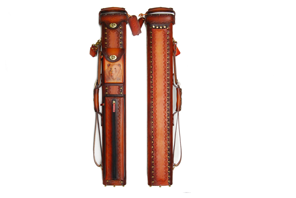 Delta Genuine Leather 3x6 Hand Tooled Case - Bear