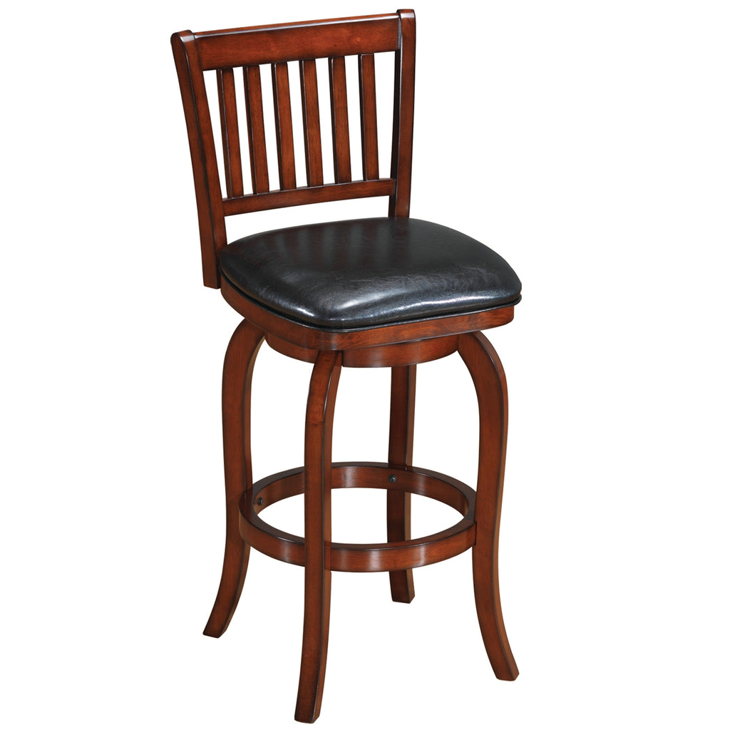 BACKED BARSTOOL SQUARE SEAT - CHESTNUT