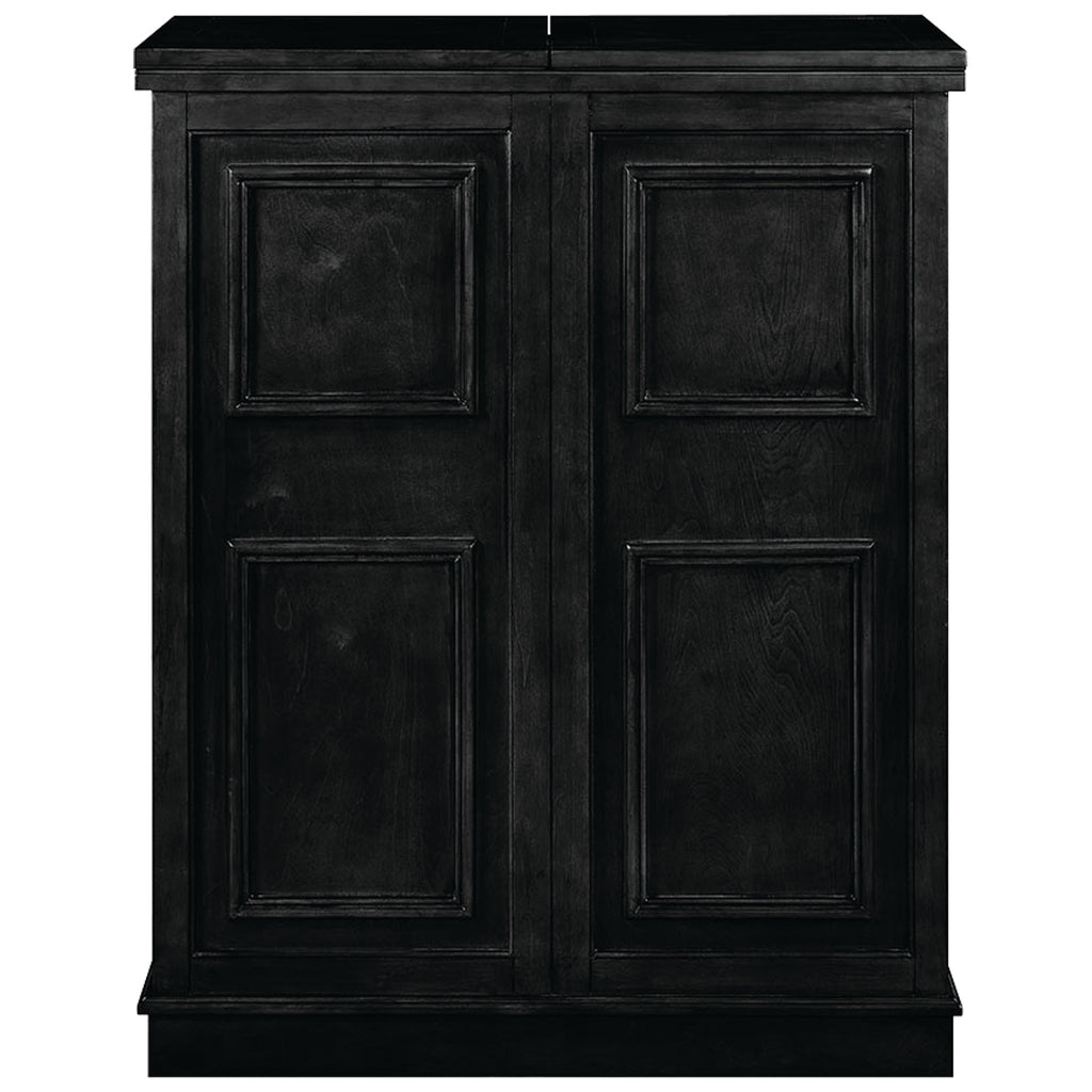 PORTABLE FOLDING BAR CABINET-BLACK