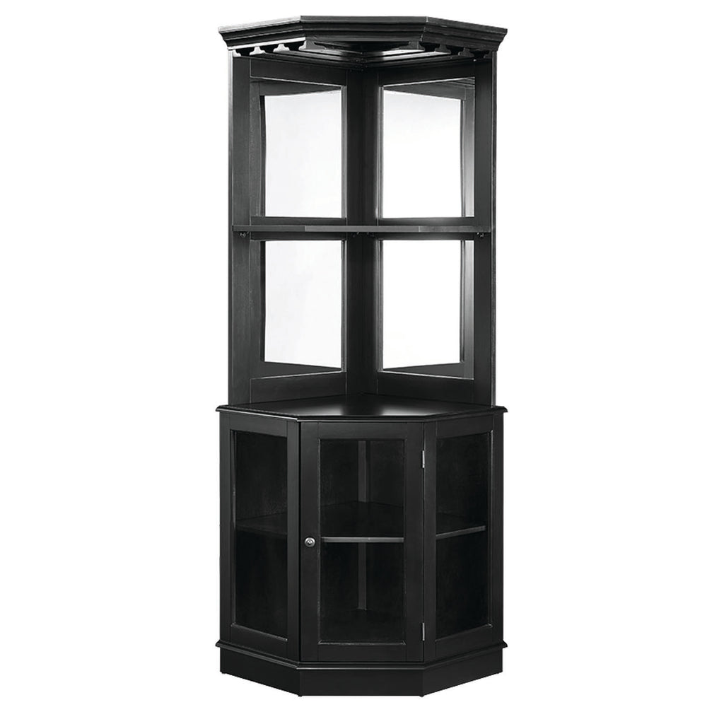 CORNER BAR CABINET - BLACK