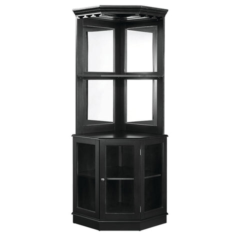 CORNER BAR CABINET - BLACK