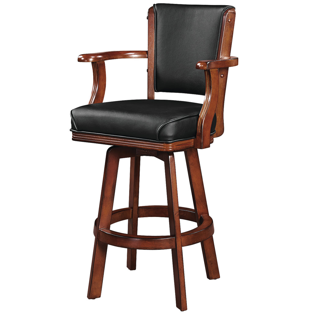 SWIVEL BARSTOOL WITH ARMS-CHESTNUT