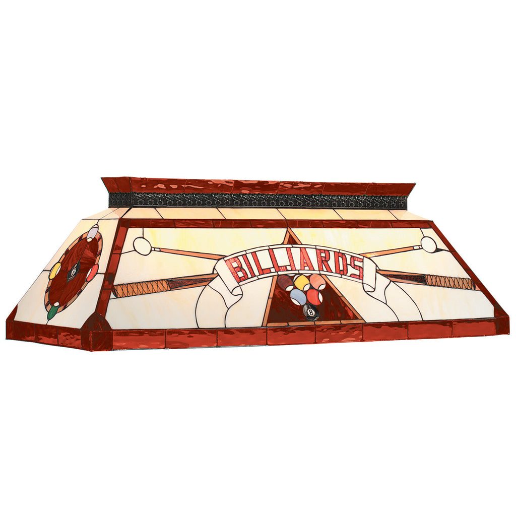 44" TIFFANY BILLIARD LIGHT-RED