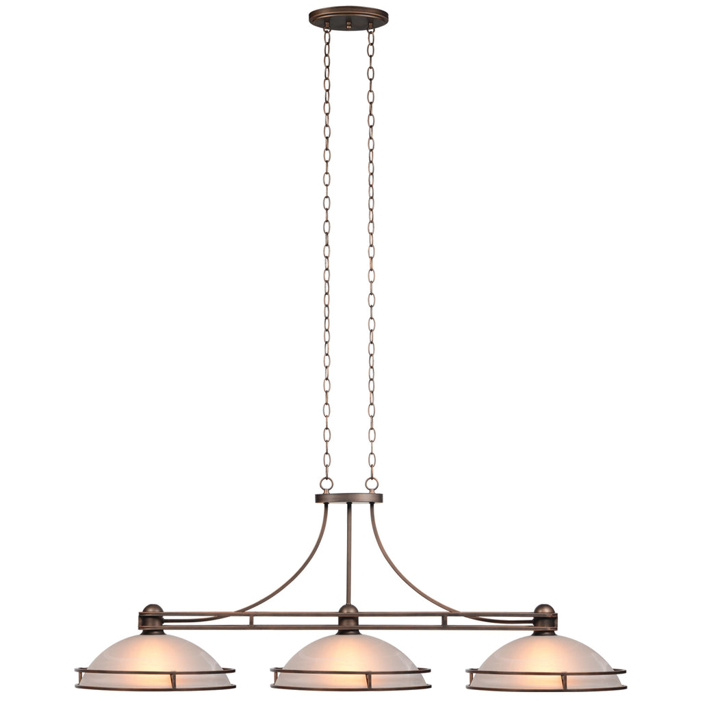 COSMOPOLITAN - 56" 3LT BILLIARD LIGHT-BRONZE