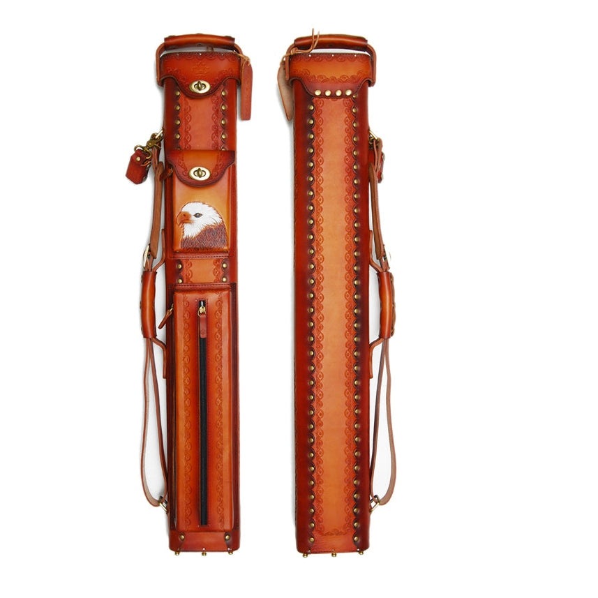 Delta Genuine Leather 2x5 Hand Tooled Case - Eagle