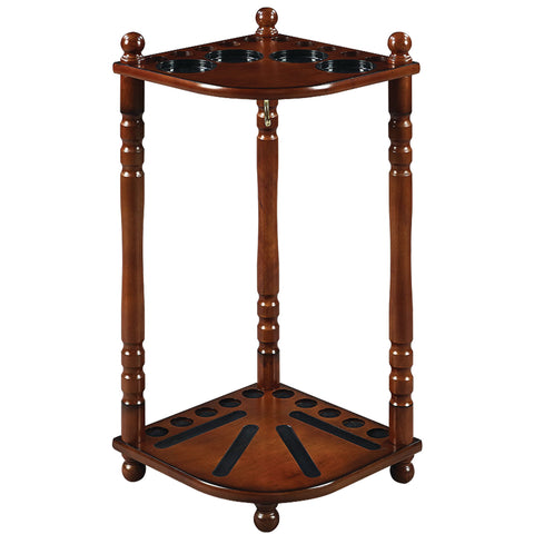 FLOOR CUE RACK - CHESTNUT