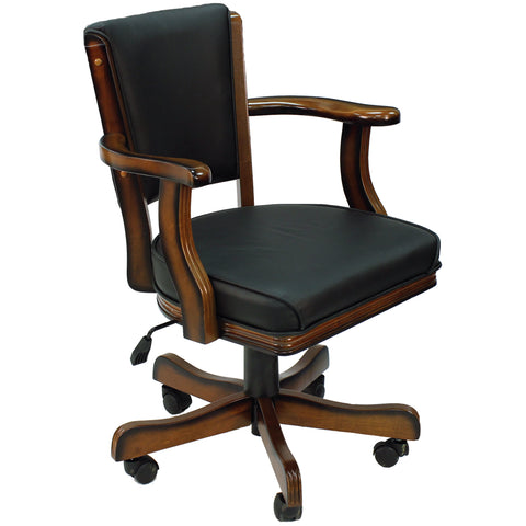 SWIVEL GAME CHAIR - CHESTNUT