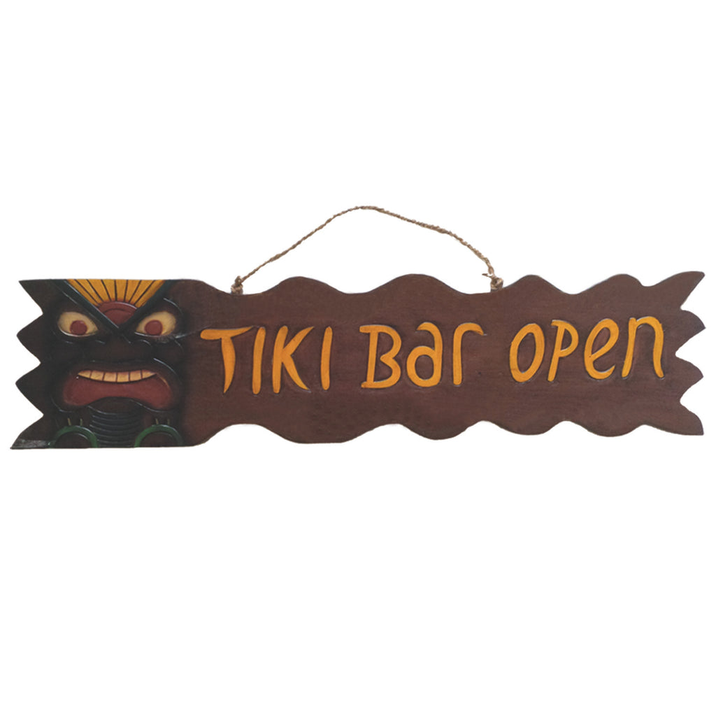 TIKI BAR OPEN SIGN