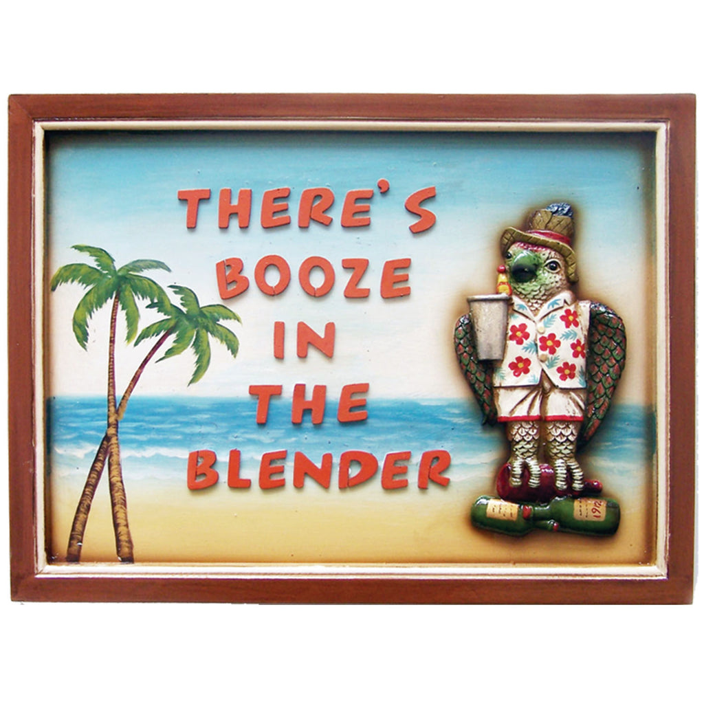 BOOZE IN THE BLENDER WALL SIGN