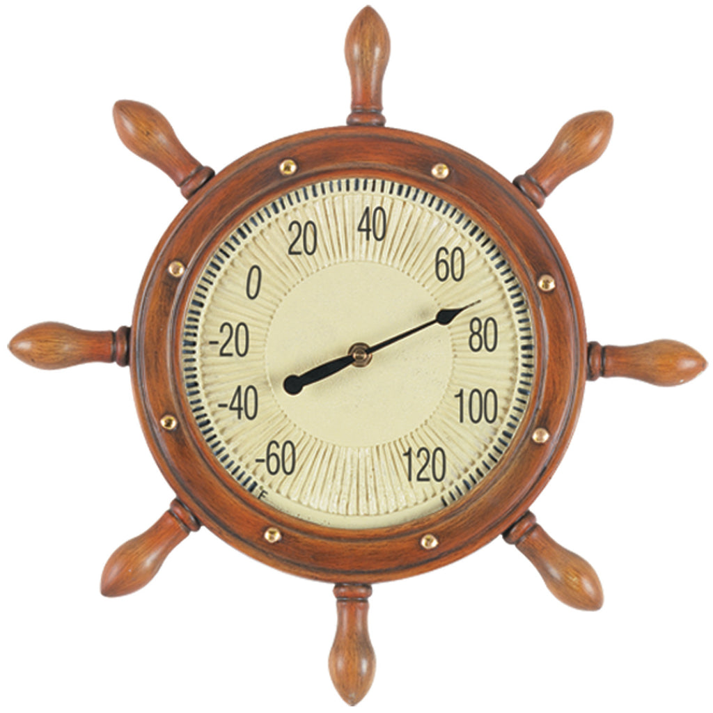 16" W CAPTAINS WHEEL THERMOMETER