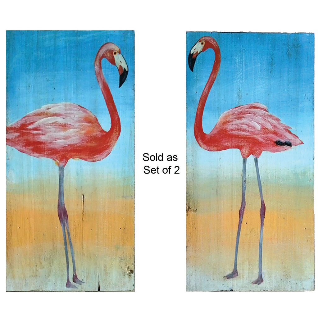 FLAMINGO SIGNS (SET OF TWO)