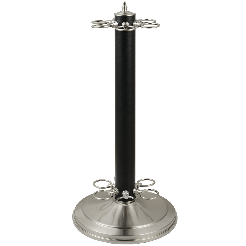 24"H POOL CUE HOLDER-LTHR BLK