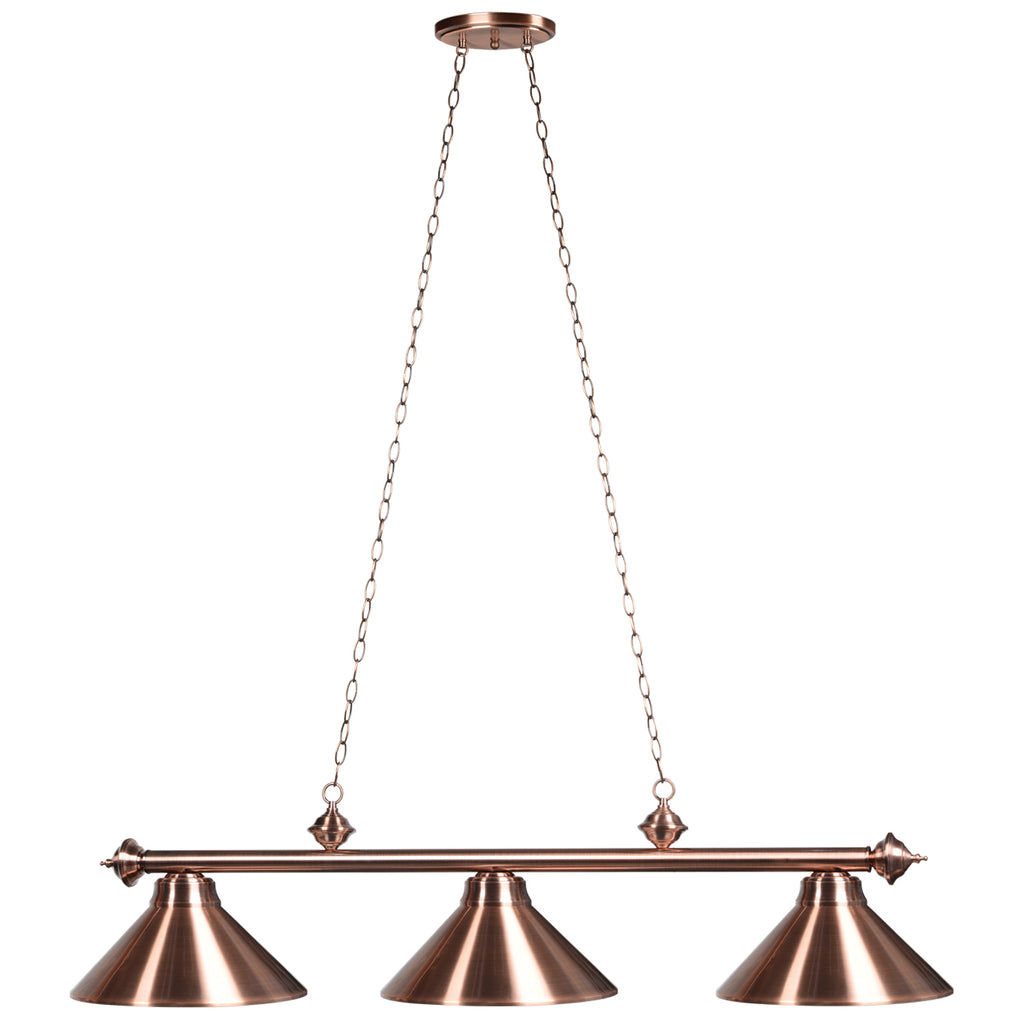 54" 3LT BILLIARD LIGHT- ANTIQUE COPPER