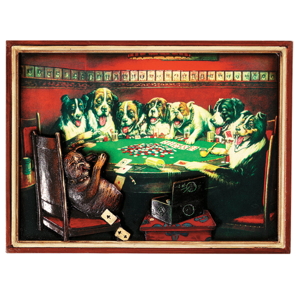 PUB SIGN-POKER DOGS-CARDS UNDER TABLE