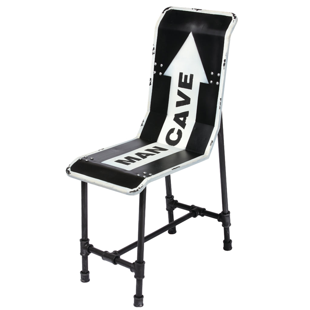 MAN CAVE METAL CHAIR