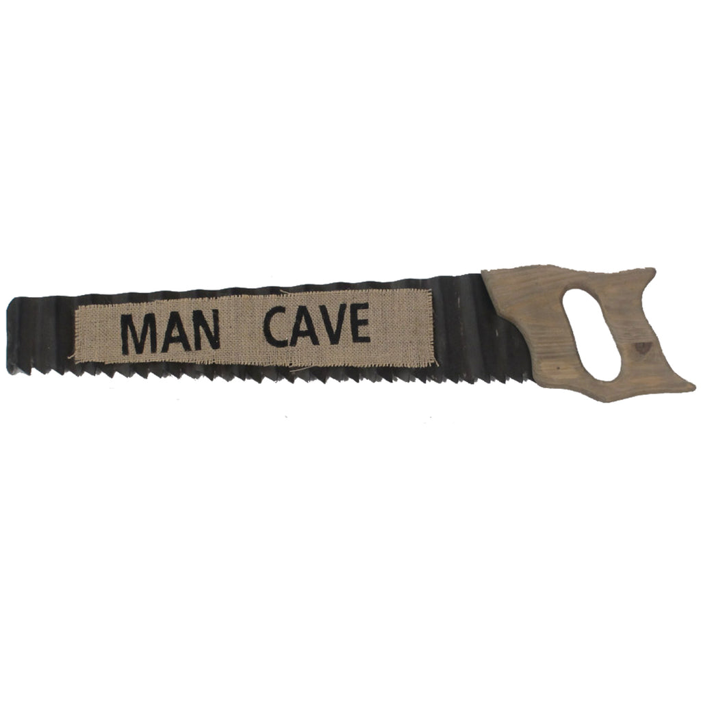 METAL SIGN-MAN CAVE SAW