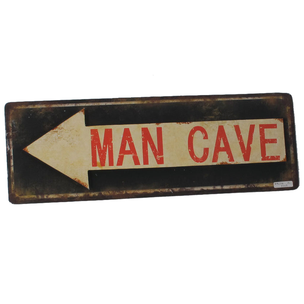 METAL SIGN-MAN CAVE ARROW