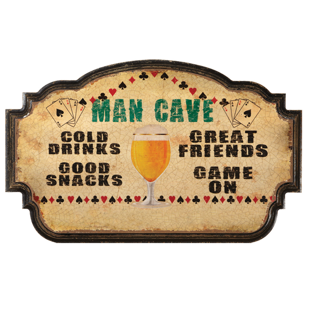 MAN CAVE-COLD DRINKS, GOOD SNACKS