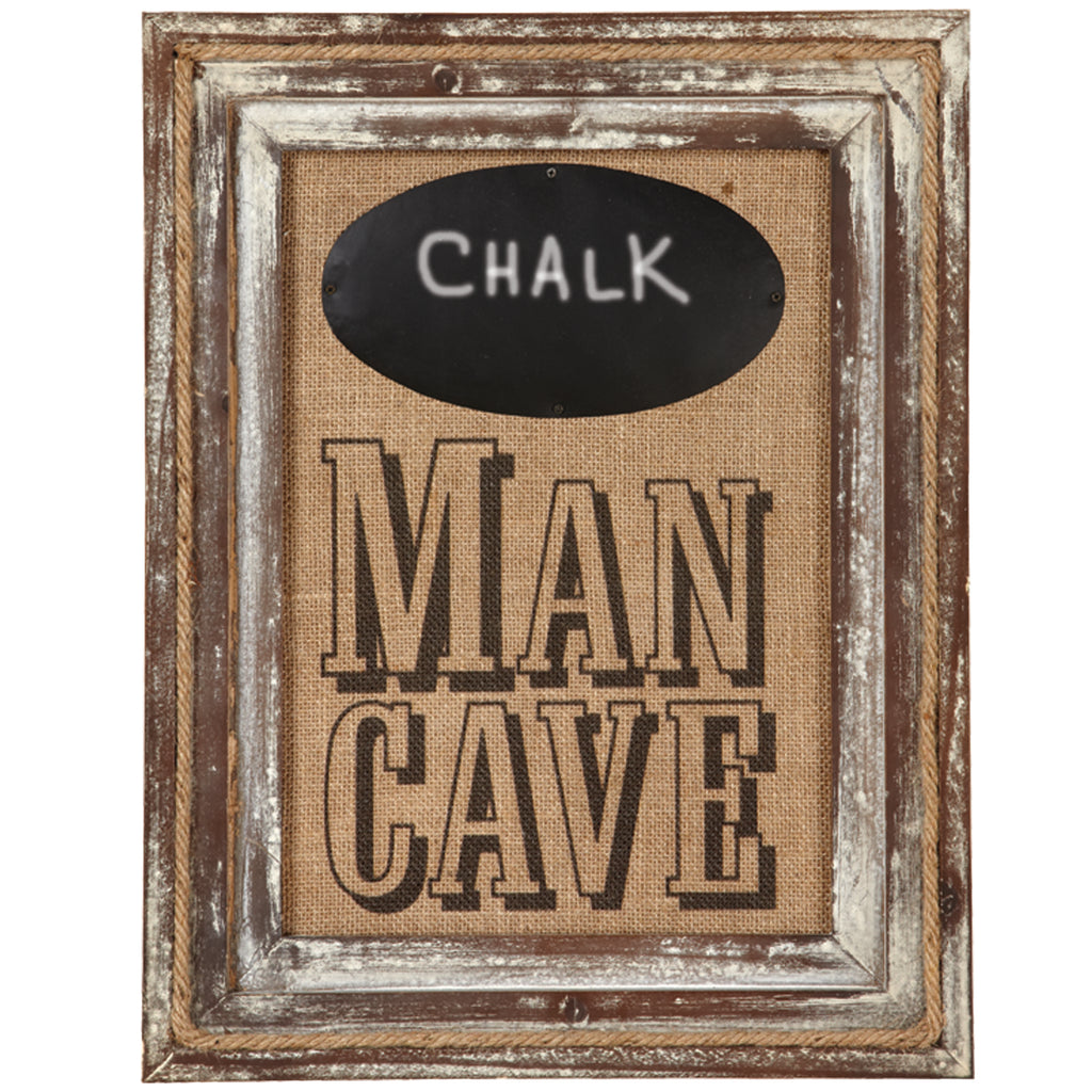 MAN CAVE W/ CHALKBOARD