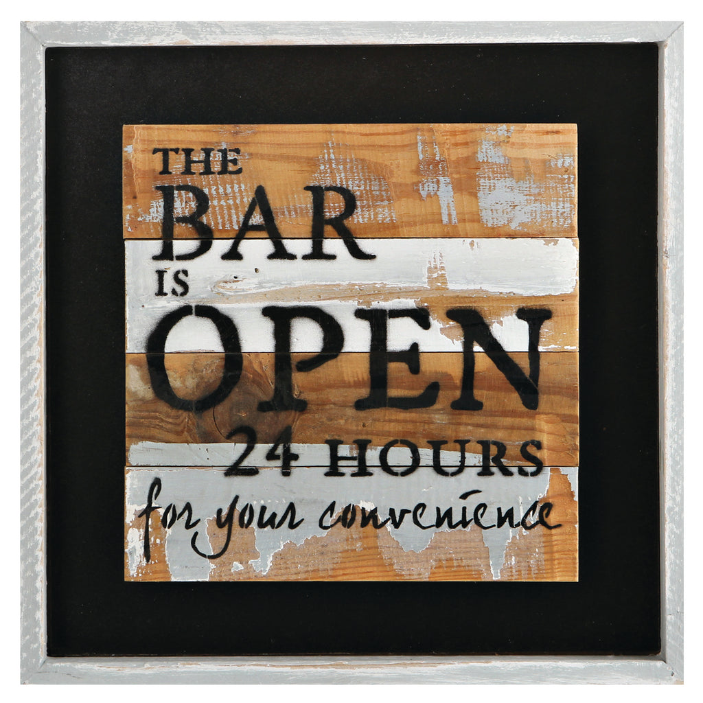 BAR IS OPEN 24HRS LED SIGN