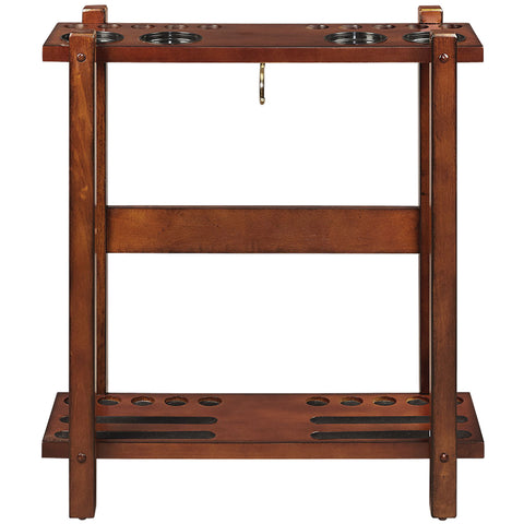 STRAIGHT FLOOR CUE RACK-CHESTNUT