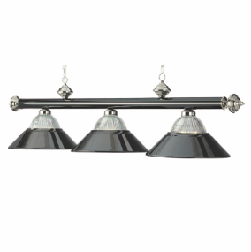 3 LT-54" BILLIARD LIGHT-BLACK CHROME & CHROME