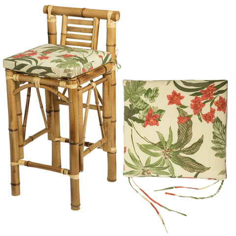 SET OF TWO TIKI BARSTOOL CUSHIONS - BEIGE