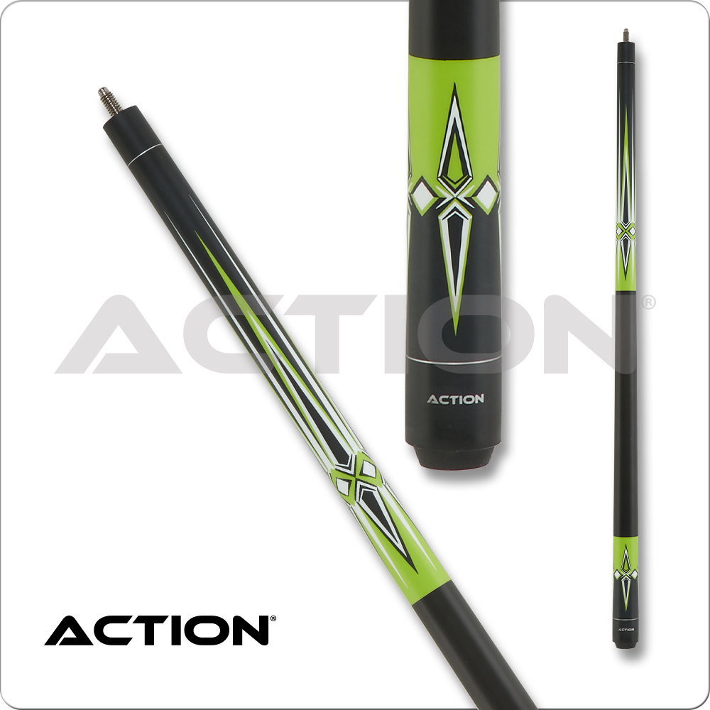 Action Impact Black and Lime Green Matte IMP61