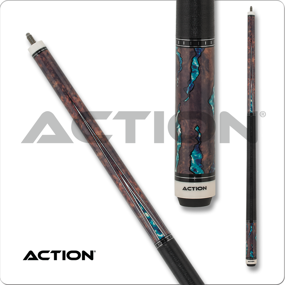 Action Fractal - Walnut w/ Aqua ACT154